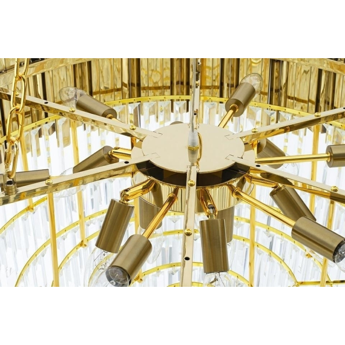 King Home Lampa wisząca IMPERIAL GOLD 80 - stal, kryształ (DW-D5688M.GOLD)