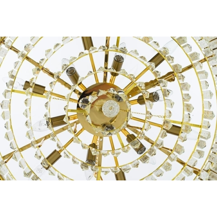 King Home Lampa wisząca IMPERIAL GOLD 80 - stal, kryształ (DW-D5688M.GOLD)