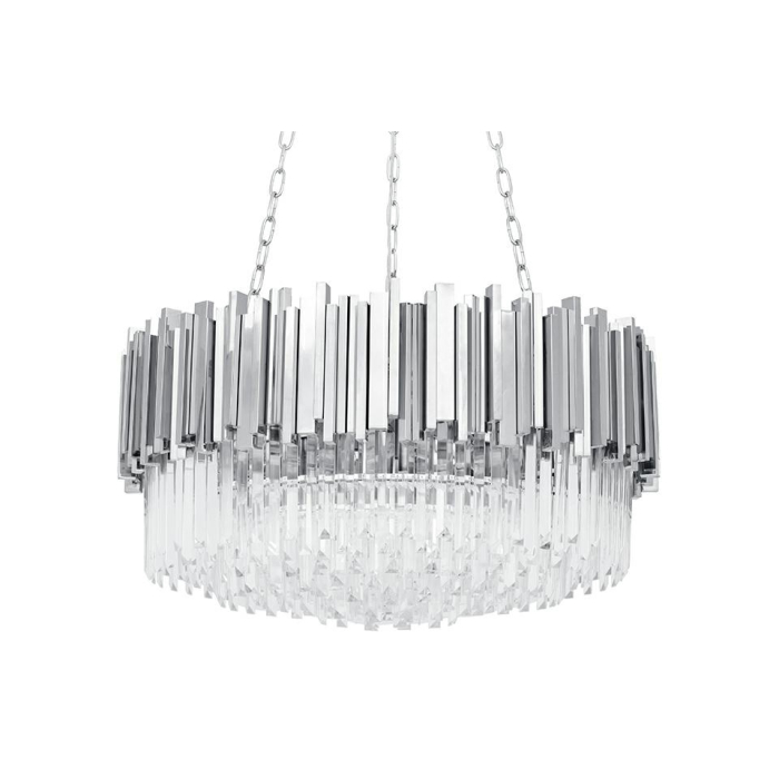 King Home Lampa wisząca IMPERIAL SILVER 80 - stal, kryształ (DW-D5688M.SILVER)