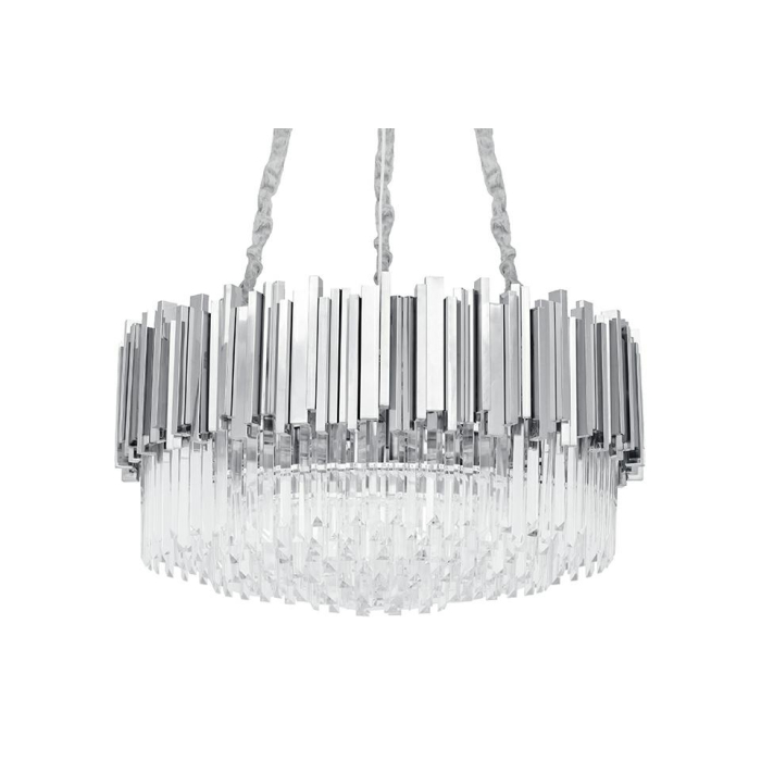 King Home Lampa wisząca IMPERIAL SILVER 80 - stal, kryształ (DW-D5688M.SILVER)