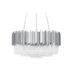 King Home Lampa wisząca IMPERIAL SILVER 80 - stal, kryształ (DW-D5688M.SILVER)