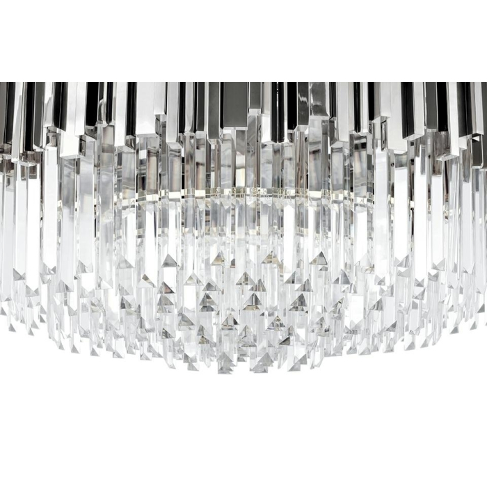 King Home Lampa wisząca IMPERIAL SILVER 80 - stal, kryształ (DW-D5688M.SILVER)