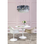 King Home Lampa wisząca IMPERIAL SILVER 80 - stal, kryształ (DW-D5688M.SILVER)
