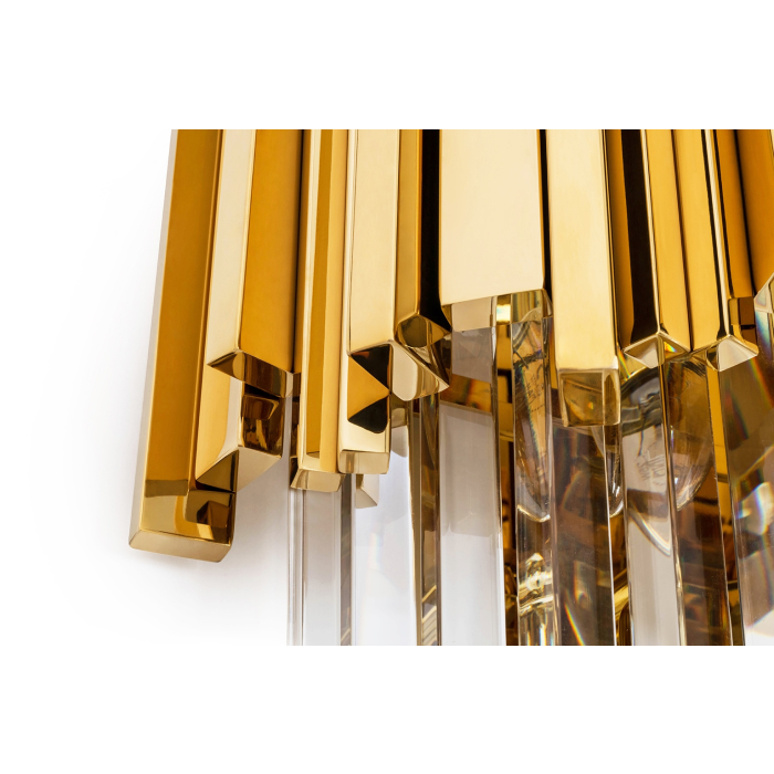 King Home Lampa ścienna IMPERIAL WALL GOLD - stal, kryształ (DW-B5688S.WALLGOLD)