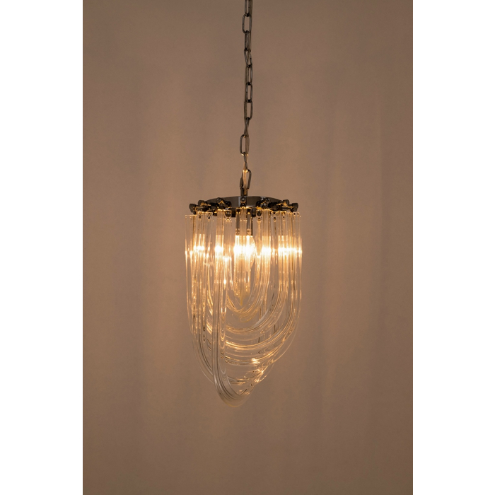 King Home Lampa wisząca MURANO S chrom - szkło, metal (JD9607-S.CHROM)