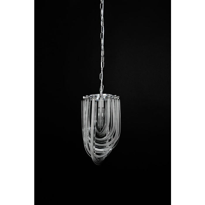 King Home Lampa wisząca MURANO S chrom - szkło, metal (JD9607-S.CHROM)