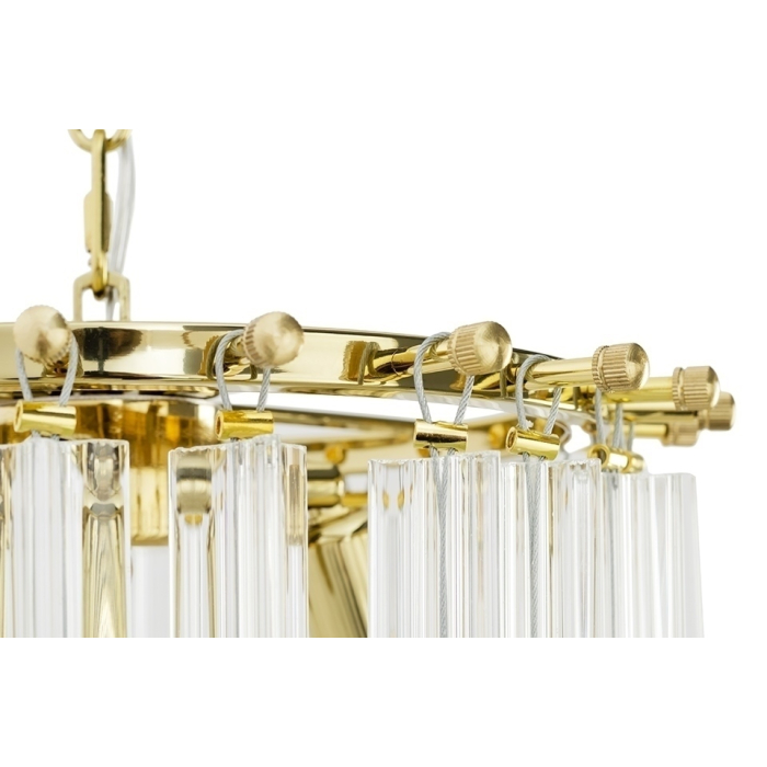King Home Lampa wisząca MURANO L złota - szkło, metal (JD9607-L.GOLD)