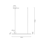 Moosee MOOSEE lampa wisząca WAND 80 złota (MSE010100133)