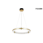 Moosee MOOSEE lampa wisząca SATURNUS 85 złota - LED, kryształ, stal szczotkowana (MSE010100168)