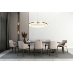 Moosee MOOSEE lampa wisząca SATURNUS 85 złota - LED, kryształ, stal szczotkowana (MSE010100168)