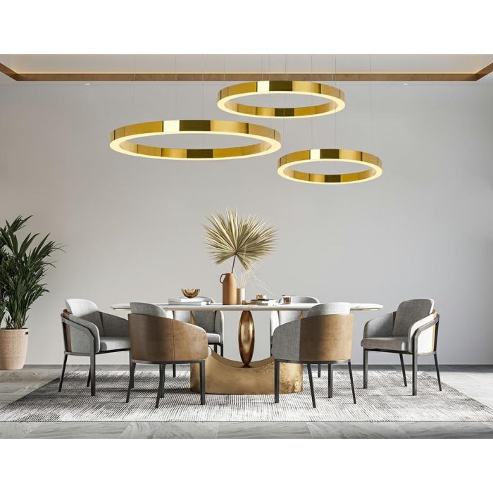Moosee MOOSEE lampa wisząca RING LUXURY 50  złota - LED, chromowane złoto (MSE010100150)