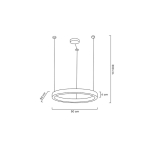 Moosee MOOSEE lampa wisząca RING LUXURY 50  złota - LED, chromowane złoto (MSE010100150)