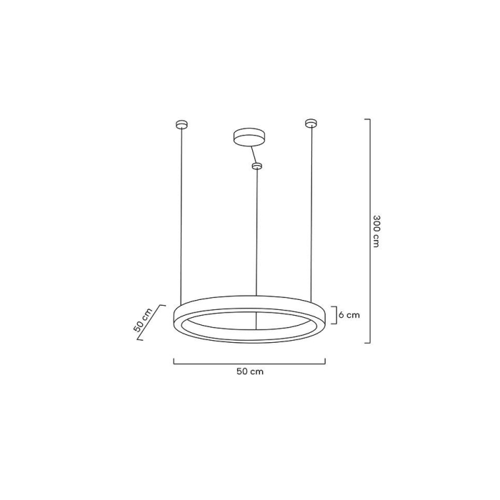 Moosee MOOSEE lampa wisząca RING LUXURY 50  złota - LED, chromowane złoto (MSE010100150)