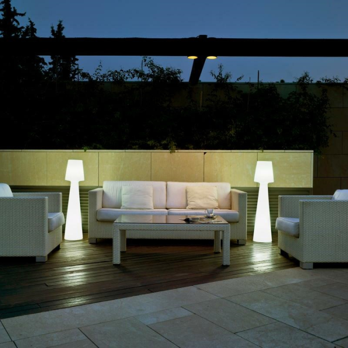 King Home New Garden lampa podłogowa LOLA 110  CABLE biała (LUMLL110OFNW)