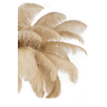 King Home Lampa podłogowa TIFFANY 175 beżowa mosiądz / naturalne pióra (JL0019.BEIGE)