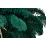 King Home Lampa podłogowa TIFFANY 175 zielona  mosiądz / naturalne pióra (JL0019.GREEN)