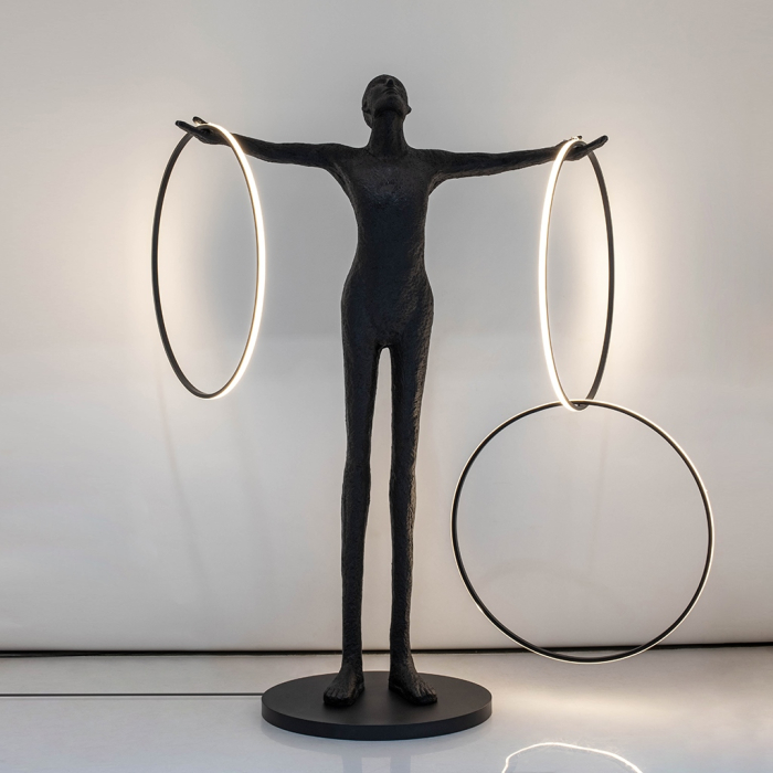 King Home Lampa podłogowa HUMAN CIRCULO włókno szklane (XCF8309)