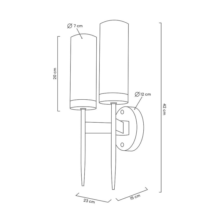 Moosee MOOSEE lampa ścienna TORCH TWIN złota (MSE010400199)