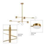 Moosee MOOSEE lampa wisząca PIAZETTA złota (MSE010100124)
