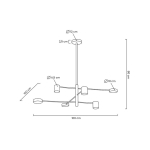 Moosee MOOSEE lampa wisząca PIAZETTA złota (MSE010100124)
