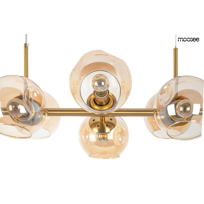 Moosee MOOSEE lampa wisząca ROMEO GOLD złota / bursztynowa (MSE010100171)