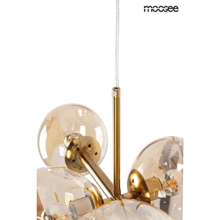 Moosee MOOSEE lampa wisząca ROMEO GOLD złota / bursztynowa (MSE010100171)