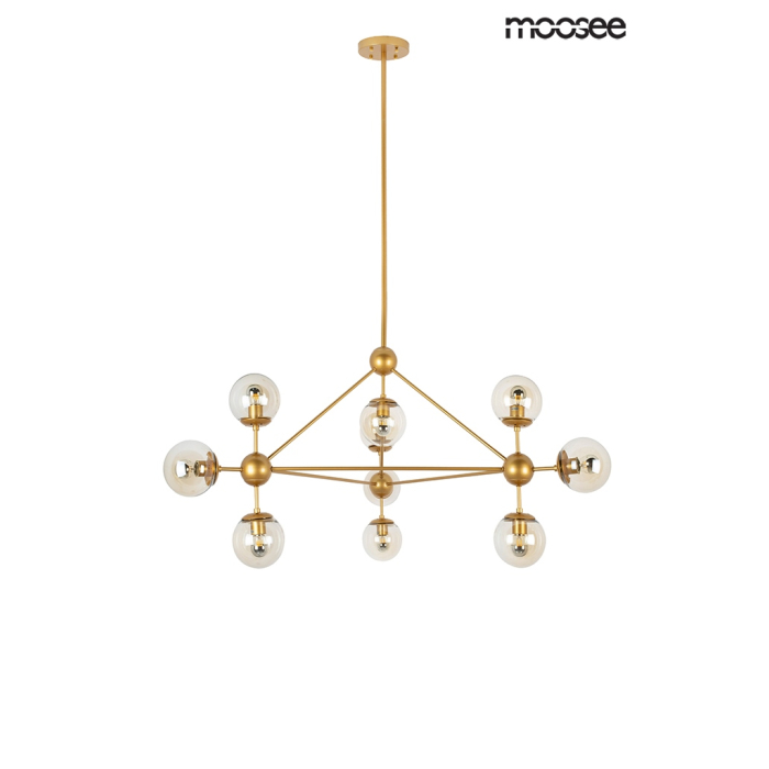 Moosee MOOSEE lampa wisząca ASTRIFERO 10 złota / bursztynowa (MSE010100182)