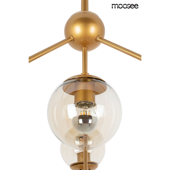 Moosee MOOSEE lampa wisząca ASTRIFERO 10 złota / bursztynowa (MSE010100182)