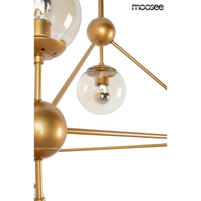 Moosee MOOSEE lampa wisząca ASTRIFERO 10 złota / bursztynowa (MSE010100182)