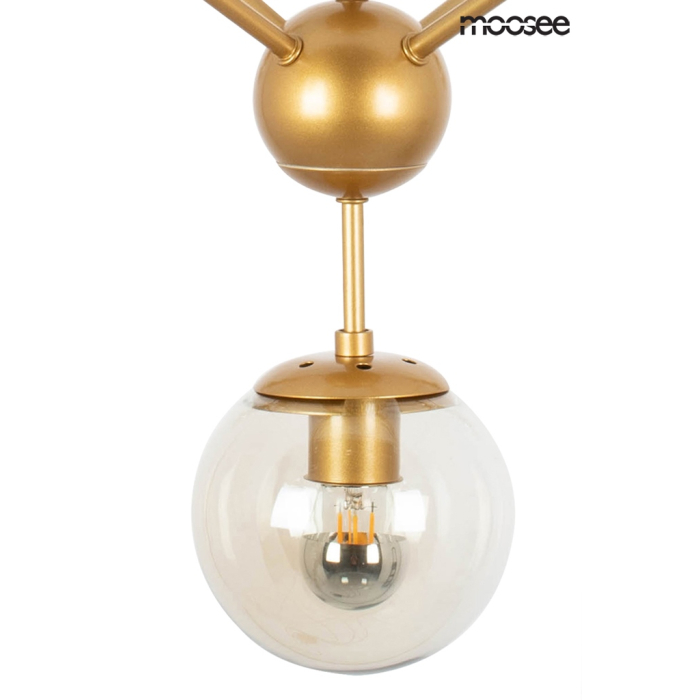 Moosee MOOSEE lampa wisząca ASTRIFERO 10 złota / bursztynowa (MSE010100182)