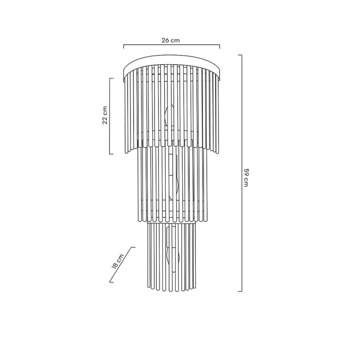 MOOSEE lampa ścienna ESTRO złota (MSE010100266)