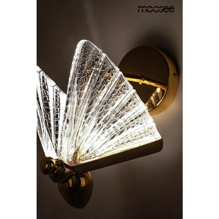 MOOSEE lampa ścienna BUTTERFLY S złota (MSE010100323)