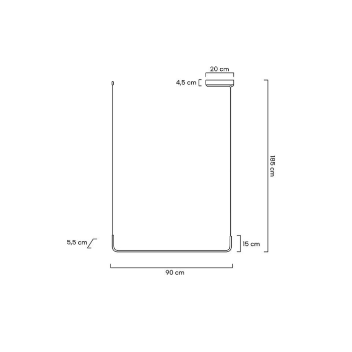 MOOSEE lampa wisząca SHAPE 90 czarna (MSE010100330)
