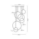 MOOSEE lampa wisząca CIRCULO SIX czarna (MSE010100371)