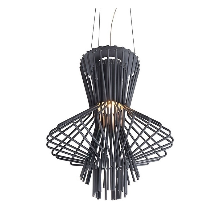 King Home Lampa wisząca STRAW szara - stal węglowa (966S1.GREY)