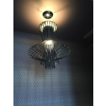 King Home Lampa wisząca STRAW szara - stal węglowa (966S1.GREY)