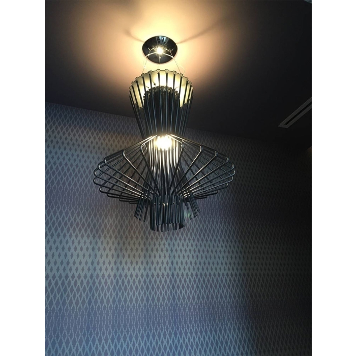 King Home Lampa wisząca STRAW szara - stal węglowa (966S1.GREY)