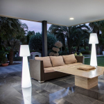 King Home New Garden lampa podłogowa LOLA 110  BATTERY biała (LUMLL110WLNW)