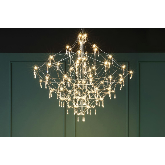 King Home Lampa wisząca CONSTELATION 77 GOLD - LED, stal szczotkowana (MD8186-7700.GOLD)