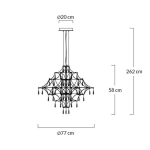 King Home Lampa wisząca CONSTELATION 77 GOLD - LED, stal szczotkowana (MD8186-7700.GOLD)