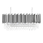 King Home Lampa wisząca IMPERIAL LONG SILVER 90 - stal, kryształ (DW-D5689S.SILVER)
