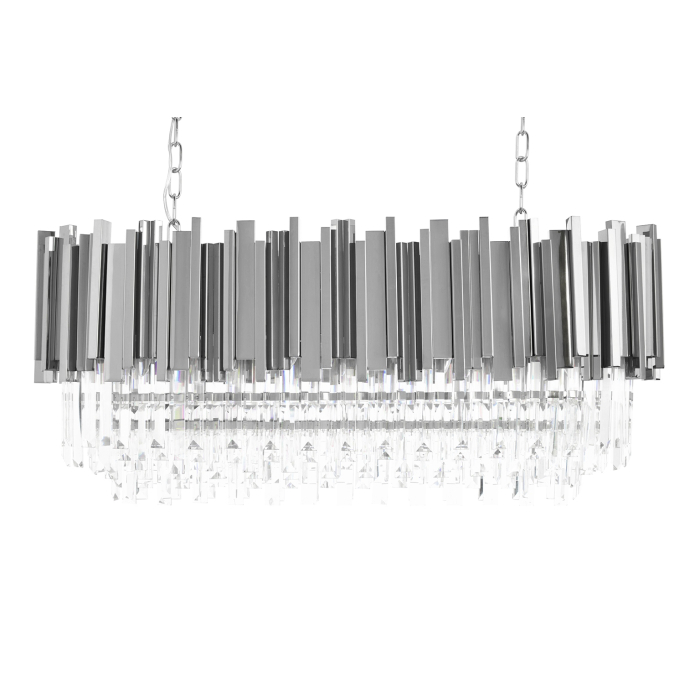 King Home Lampa wisząca IMPERIAL LONG SILVER 90 - stal, kryształ (DW-D5689S.SILVER)