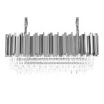 King Home Lampa wisząca IMPERIAL LONG SILVER 90 - stal, kryształ (DW-D5689S.SILVER)