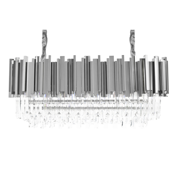 King Home Lampa wisząca IMPERIAL LONG SILVER 90 - stal, kryształ (DW-D5689S.SILVER)