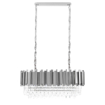 King Home Lampa wisząca IMPERIAL LONG SILVER 90 - stal, kryształ (DW-D5689S.SILVER)