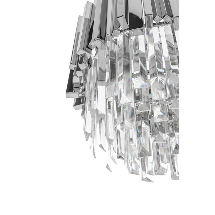 King Home Lampa wisząca IMPERIAL LONG SILVER 90 - stal, kryształ (DW-D5689S.SILVER)