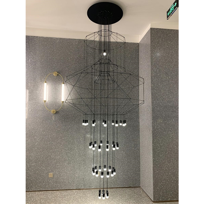 King Home Lampa wisząca FLUSSO 43 GRANDE czarne (MD21352-43-1500)