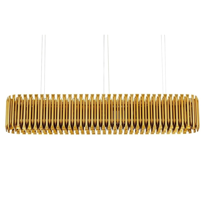 King Home Lampa wisząca GALLIANO LONG ciemne złoto - aluminium, stal węglowa (1162.S2)