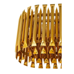 King Home Lampa wisząca GALLIANO LONG ciemne złoto - aluminium, stal węglowa (1162.S2)