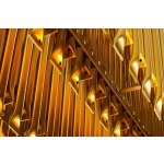 King Home Lampa wisząca GALLIANO LONG ciemne złoto - aluminium, stal węglowa (1162.S2)